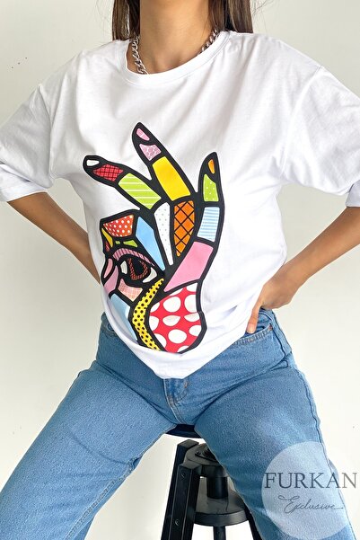 FEMELLE Γυναικείο μπλουζάκι με λαιμόκοψη με λαιμόκοψη με χαμηλό ώμο oversize