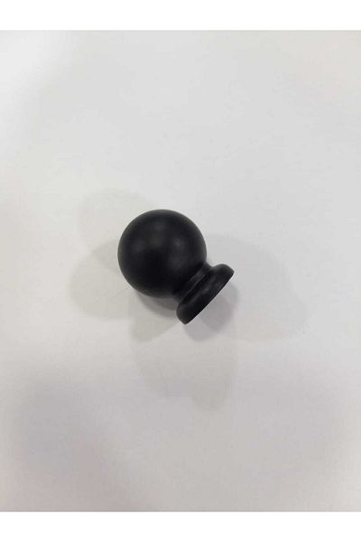 ARON 3 Pieces Marble Button Handle Matte Black Furniture Cloakroom Drawer Cupboard Dresser Console Handle Single Hole