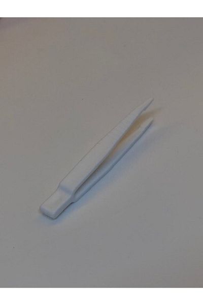 Hdg 5 Pieces Flat Tip Plastic Tweezers - White (About 15 Cm) Bead Stringing and Fish Food Throwing Tweezers