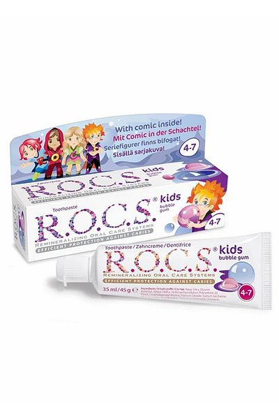 R.O.C.S. 4-7 Balloon Gummy Tooth Mac for Kids 35ml