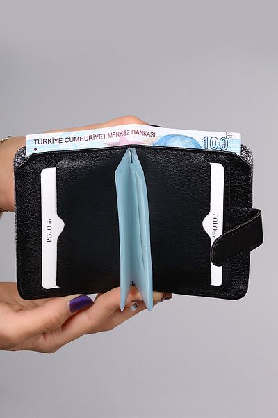 Polo Air Men's Denim Patterned Sports Card Holder Gray