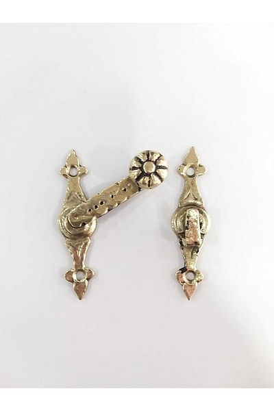 ARON D37 Aged Yellow Brass Shutter - Chest - Cabinet - Door - Lid Latch Clasp