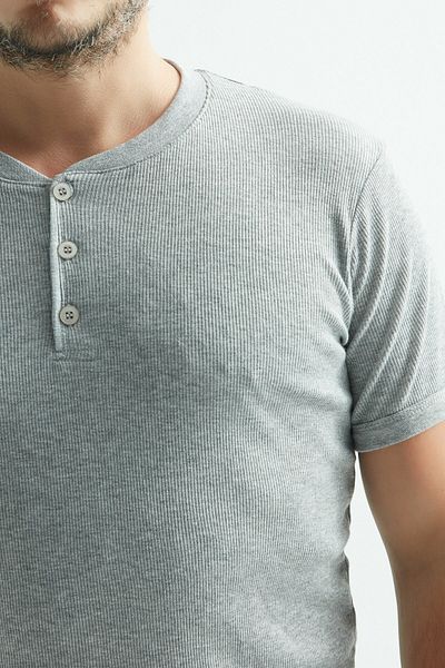 Erdem Men's Ribbed T-shirt Buttoned Camisole Undershirt 1125