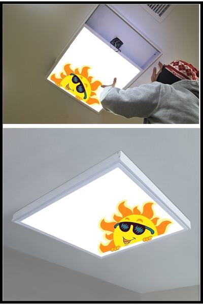 Gökyüzü Panel Jimi Hendrix-genç Odası Led Aydınlatma Avize- 54w Modern Tasarım 60x60