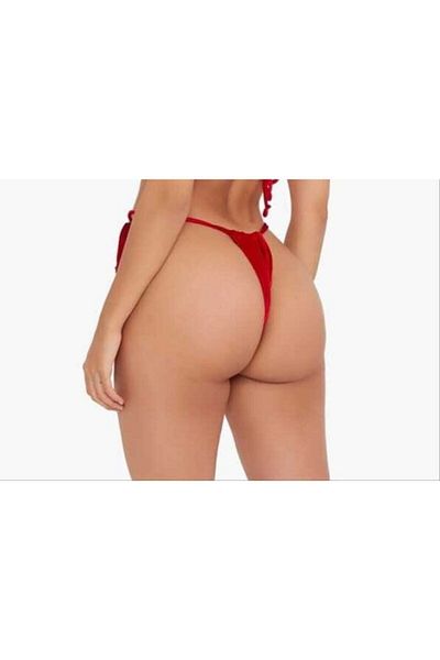 bayansepeti New Season Flexible and Side Tie Velvet Thong String