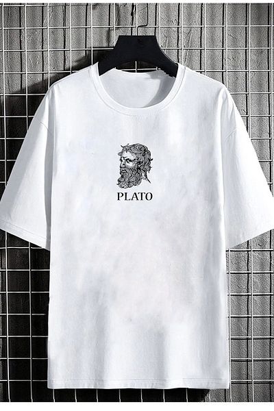 DEEPSENCE Men's Oversize T-shirt Plato Back Print