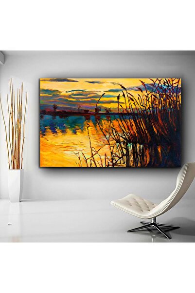 Sebenta Yağlı Boya Göl Kanvas Tablo