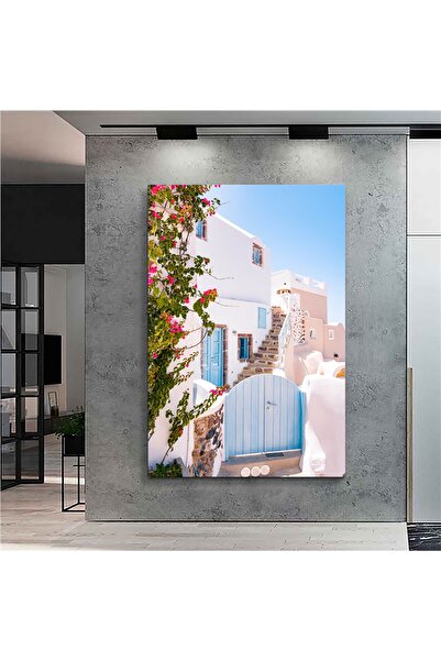 Sebenta Dekoratif Yunan Evleri Kanvas Tablo