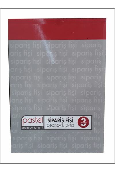 Pastel Sipariş Fişi (14x20 Cm Ölçülerinde A5 ) Otokopili 2/50 (1 Asıl 2 Suret...
