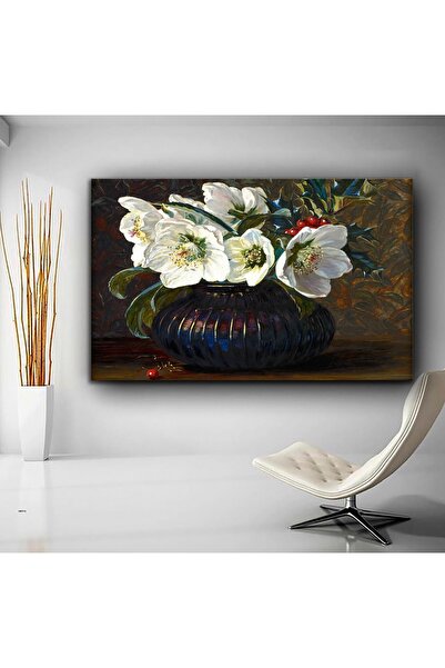 Sebenta Yağlı Boya Çiçek Kanvas Tablo