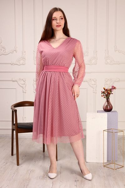 MACFLY Φόρεμα με ζώνη V πουά Tutu