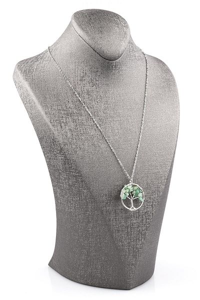 Armis Aventurine Stone Tree of Life Natural Stone Pendant