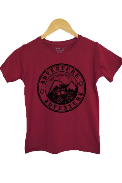 Raf Coll Dječja klaret crvena Pleteno majica Jeep Adventure prednja Digitalna...