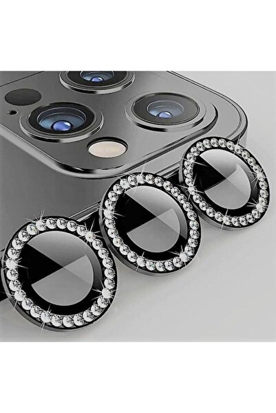 HyperAge Iphone 11 Pro/11 Pro Max/12 Pro Uyumlu Diamond Kristal Taşlı Metal Ç...