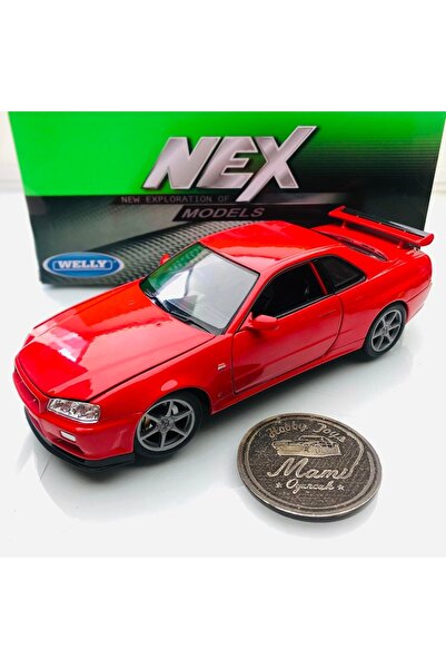 KARSAN Nissan Skyline Gtr R34 Red 1:24 Scale Welly Brand
