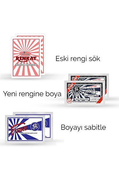 Viktoria Kumaş Rengi Değişim Paketi 2 Adet Renk Sökücü + 2 Adet Koyu Lacivert...