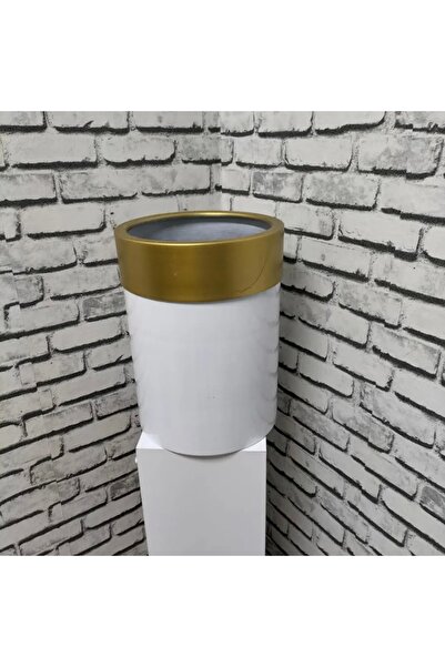 ERHAN FLOWERS Beyaz Darbuka Saksı 40×30