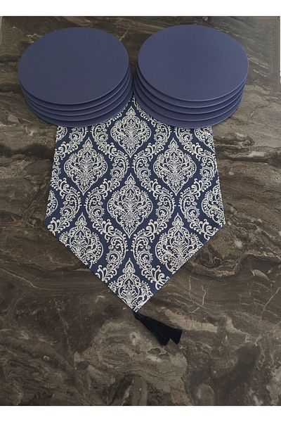 dehaberk Σετ τραπεζοπαντικών 10 ατόμων με μοτίβο Damask και American Service Supla