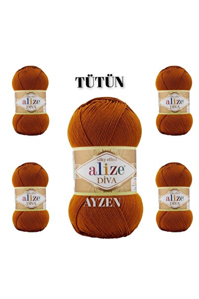 Alize Diva El Örgü Ipi 100gr 5 Li Paket (100gr X 5 Adet)
