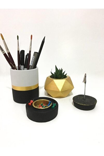 PAYATASARIM Офісний набір: вазон, підставка для ручок, блокнот, прищіпка та кактус