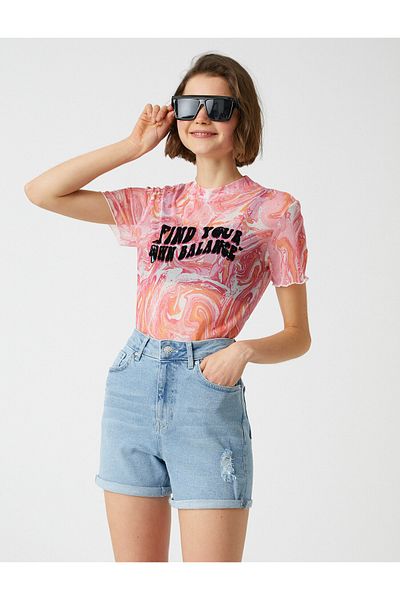 Koton Shorts - Blau - Hoher Bund