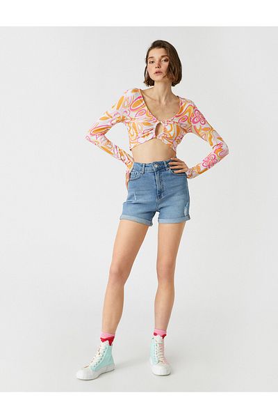 Koton Shorts - Dunkelblau - Hoher Bund