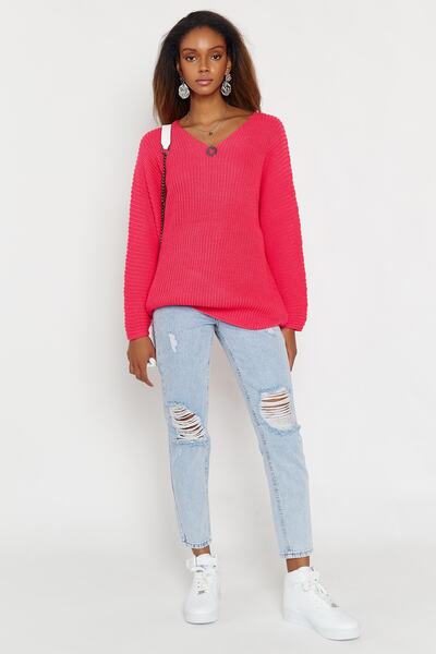 Hopoi Kadın Fuşya Salaş Kazak