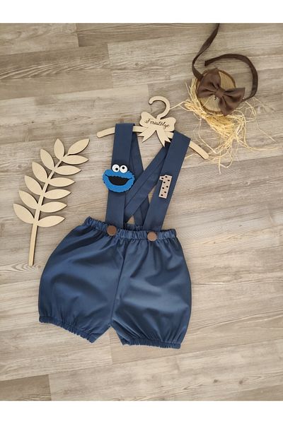 Feriatolye Cookie Monster Midnight Blue Salopet