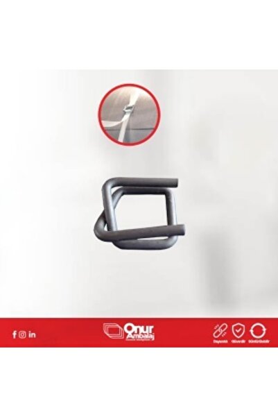 ONUR PLASTİK Onur Ambalaj 16 Mm Krom Bukle Çember Tokası 1000 Adet