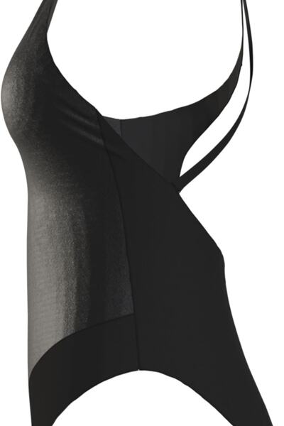 Calvin Klein One Shoulder One Pıece Siyah Mayo 8719855543939