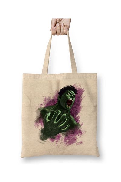 Baskı Dükkanı Υφασμάτινη τσάντα Hulk με μακριά λαβή