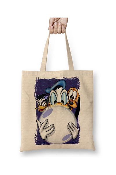 Baskı Dükkanı Υφασμάτινη τσάντα Duck Adventures με μακριά λαβή