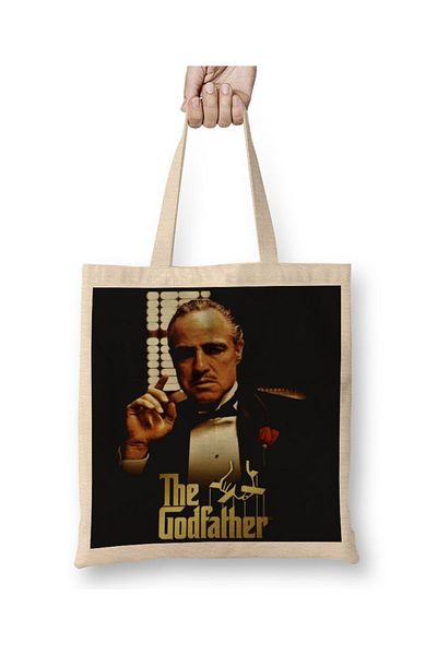 Baskı Dükkanı Υφασμάτινη τσάντα Poderoso Chefao The Godfather με μακριά λαβή