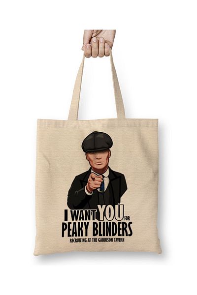Baskı Dükkanı Peaky Blinders 03 υφασμάτινη τσάντα μακριά λαβή