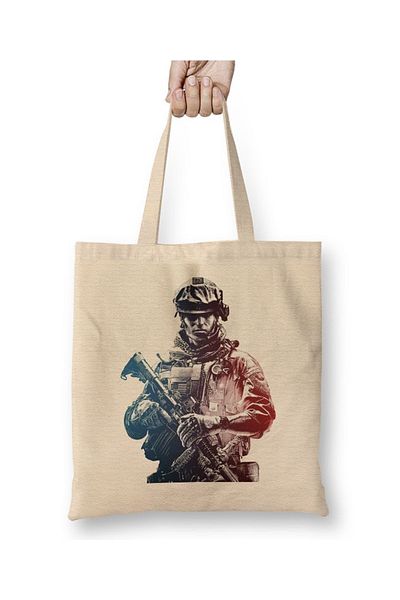 Baskı Dükkanı Battlefield 4 υφασμάτινη τσάντα με μακριά λαβή