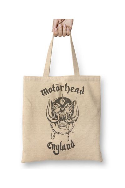 Baskı Dükkanı Υφασμάτινη τσάντα Motörhead με μακριά λαβή