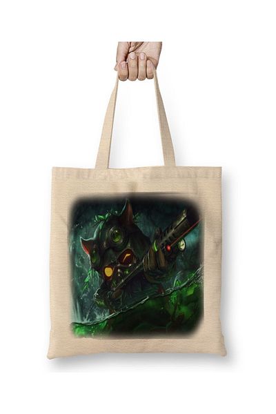 Baskı Dükkanı Υφασμάτινη τσάντα Teemo με μακριά λαβή
