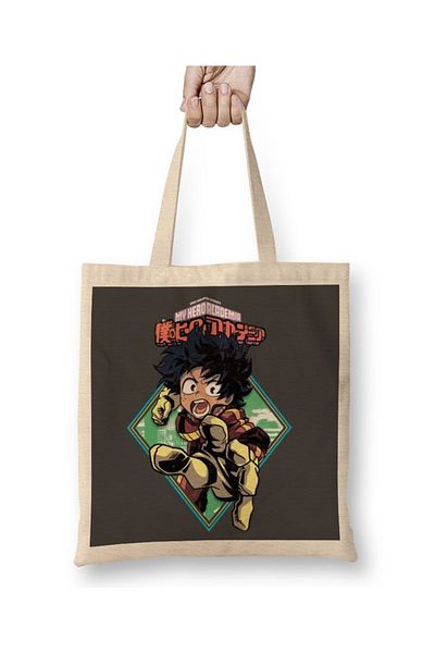 Baskı Dükkanı Geantă din pânză My Hero Academia cu mâner lung