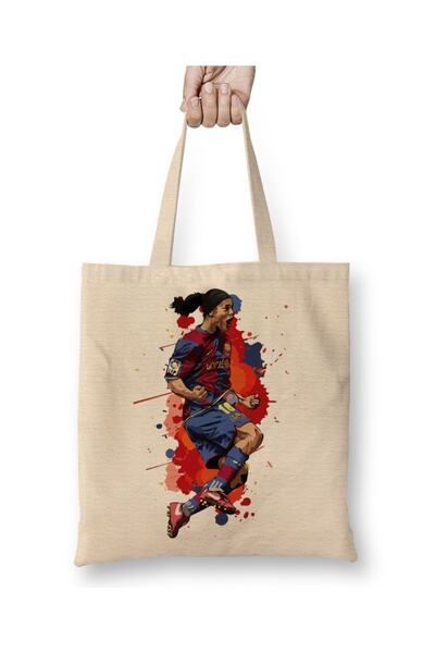 Baskı Dükkanı Ronaldinho Gaucho tkanina Torba duga Sa ručkom