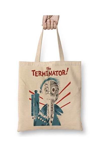 Baskı Dükkanı Terminator Exterminator tkanina Torba duga Sa ručkom