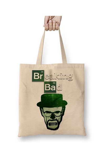 Baskı Dükkanı Υφασμάτινη τσάντα Breaking Bad 04 με μακριά λαβή