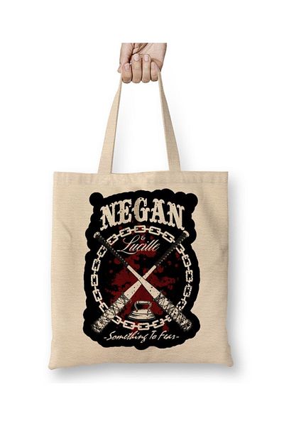 Baskı Dükkanı Υφασμάτινη τσάντα Negan Lucille με μακριά λαβή