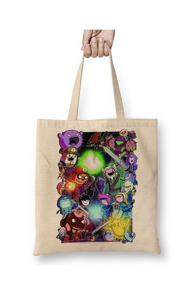 Baskı Dükkanı Υφασμάτινη τσάντα Nerdstock Collab με μακριά λαβή