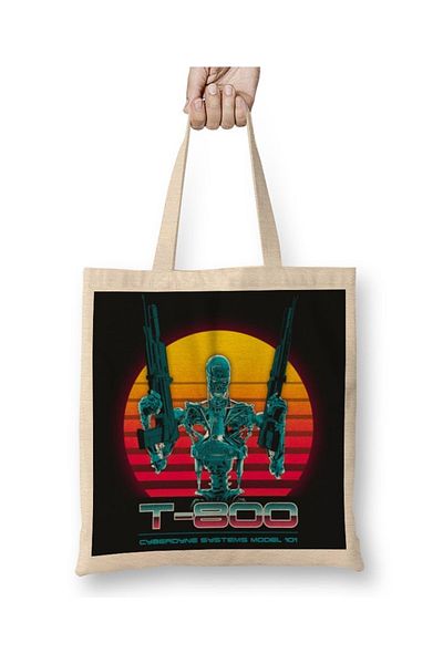 Baskı Dükkanı Geantă din pânză Terminator T-800 Series Mâner lung