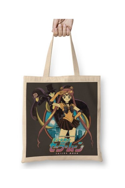 Baskı Dükkanı Sailor Moon tkanina Torba duga Sa ručkom