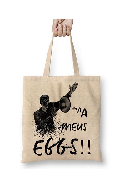 Baskı Dükkanı Υφασμάτινη τσάντα Aaa Meus Egg με μακριά λαβή