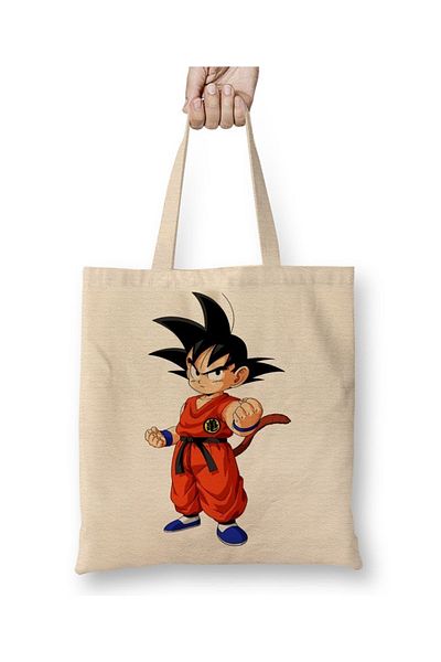 Baskı Dükkanı Υφασμάτινη τσάντα Classico Goku με μακριά λαβή