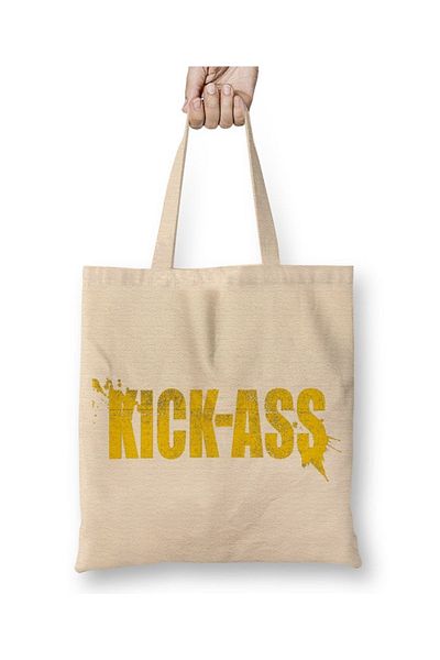 Baskı Dükkanı Υφασμάτινη τσάντα Kick Ass με μακριά λαβή