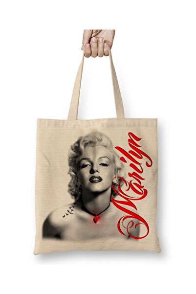 Baskı Dükkanı Crvena Marilyn Monroe Crvena tkanina Torba Duga Sa ručkom