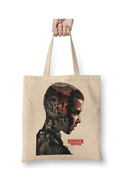 Baskı Dükkanı Stranger Things υφασμάτινη τσάντα με μακριά λαβή